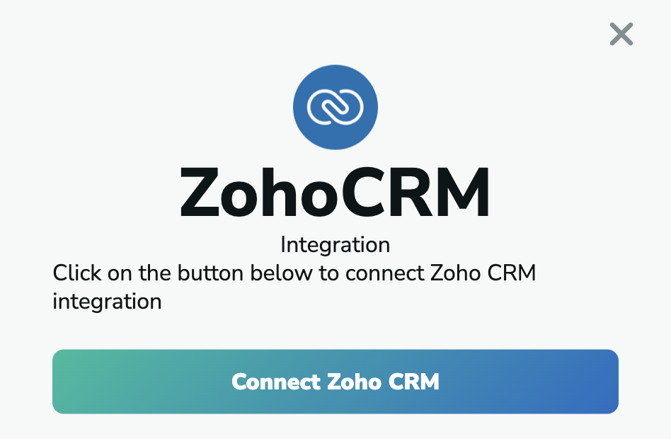 Zoho CRM connect integration in MillionVerifier
