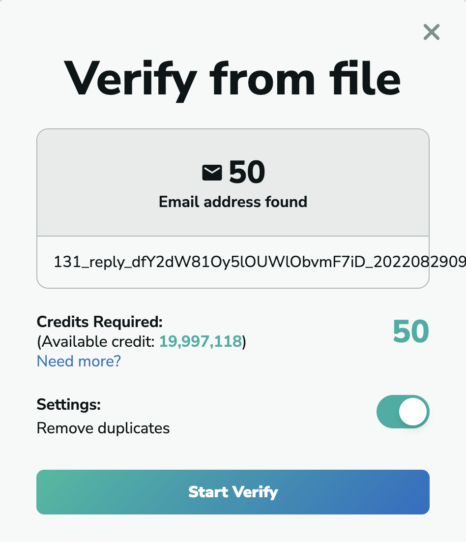 Reply email verification in MillionVerifier