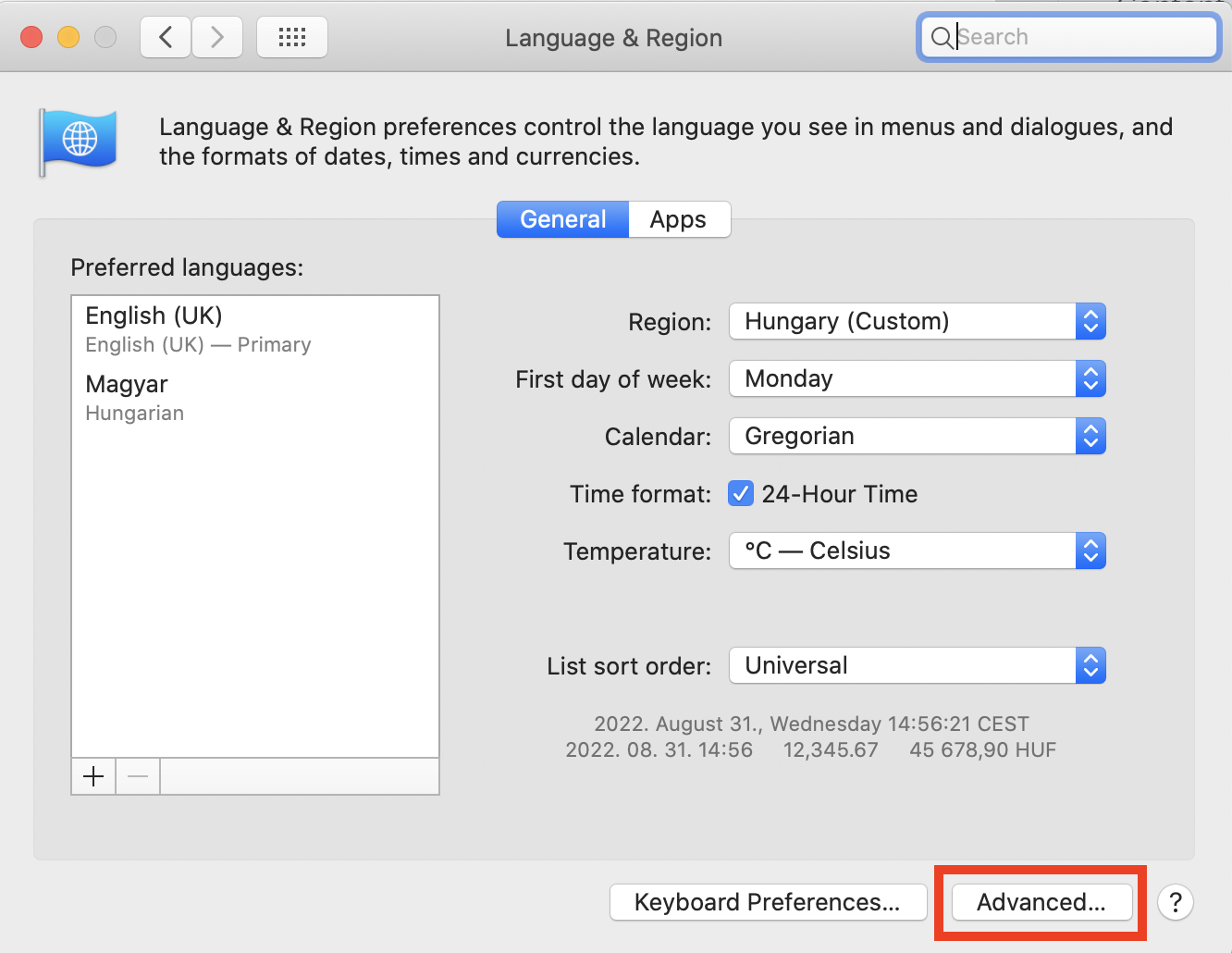 Advanced settings on Mac for MillionVerifier report setup