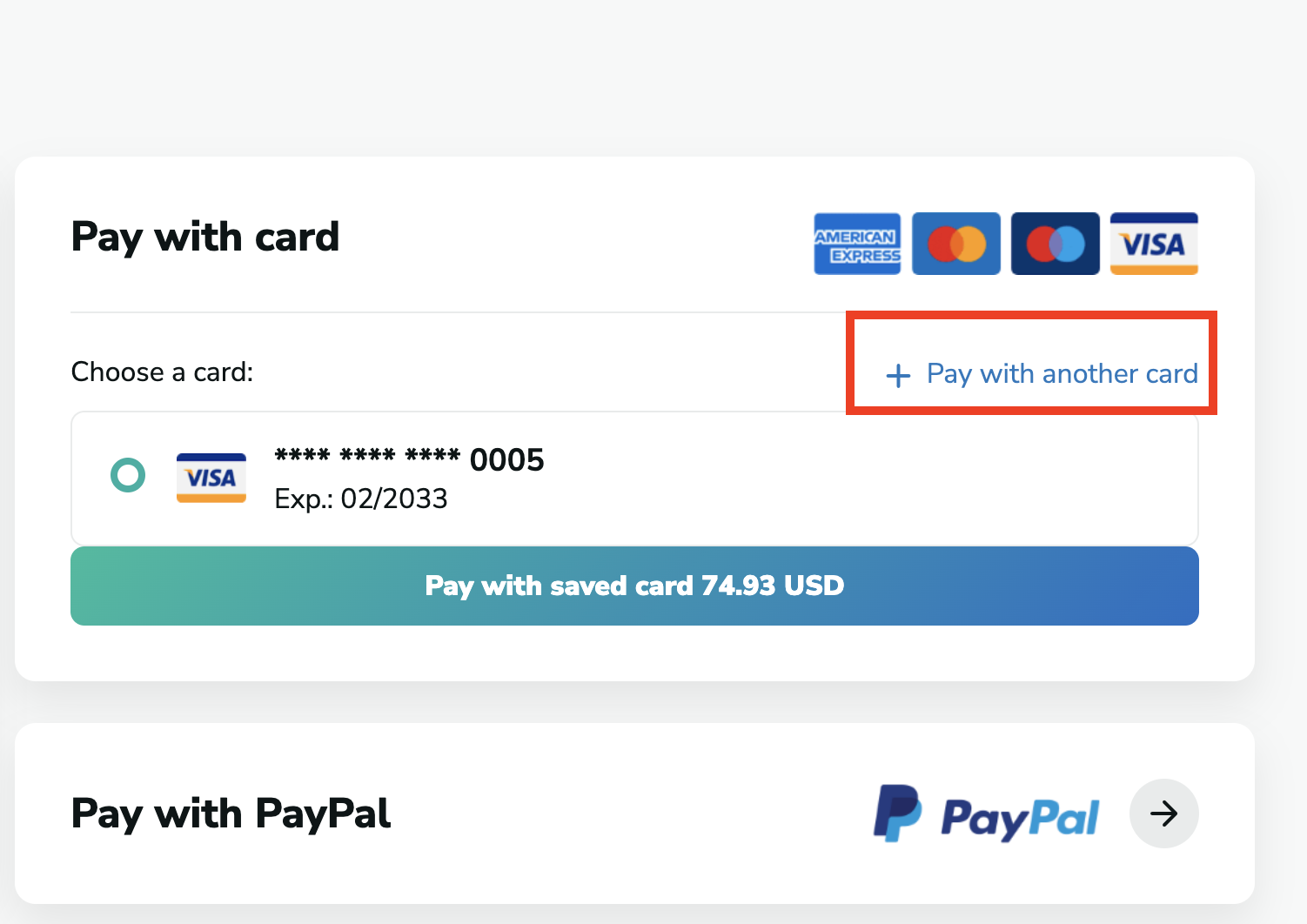 Adding a new card for payment in MillionVerifier