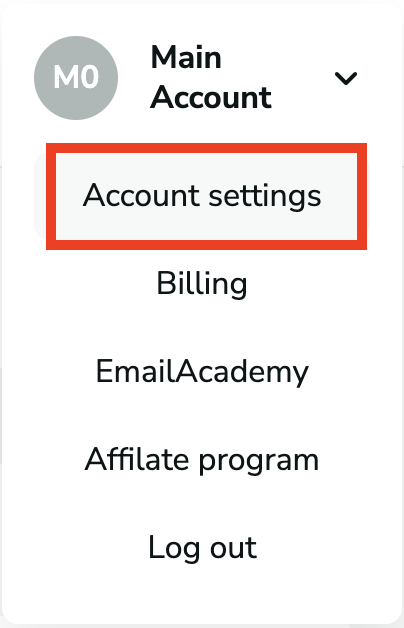 Account settings for adding subuser in MillionVerifier