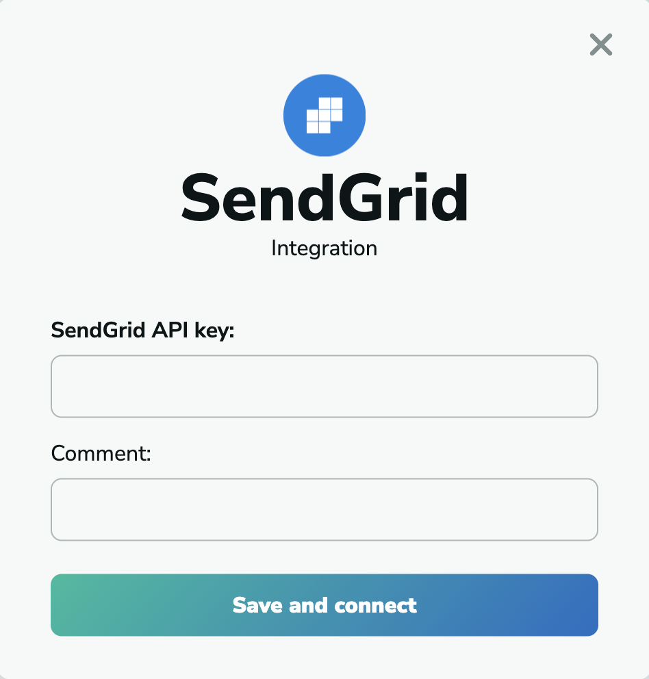 SendGrid paste API Key for integration in MillionVerifier