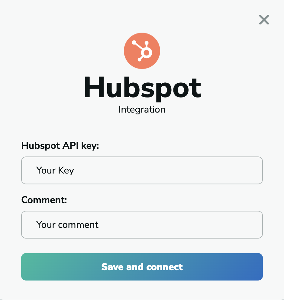 Hubspot paste API Key for MillionVerifier